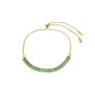 Pulseira ajustável taylor p zircônias turmalina folheada a ouro 18k
