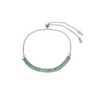 Pulseira ajustável taylor p zircônias turmalina folheada em ródio branco
