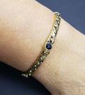 Pulseira Ajustável Zirconias Banho De Ouro 18k 4228
