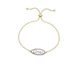 Pulseira Amor Regulável Banhada a Ouro com Zircônia - 4g