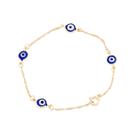 Pulseira Amuleto com Olho Grego Azul Proteção Contra Inveja - Sunshine Cristais