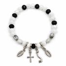 Pulseira Amuletos Cristal Pretos Velhos Cachimbo Proteção Espiritual
