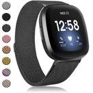 Pulseira Amzpas Stainless Steel Loop Mesh para Fitbit Versa 3/Sense