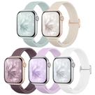 Pulseira Apple Watch Osochic Slim Braided Elástica, Pacote com 5, 40-49 mm