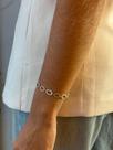 Pulseira arcos cravejado prata 925