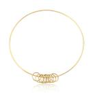 pulseira argola feminina argolinhas casamento idade ouro 10k