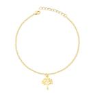 Pulseira Árvore Da Vida Folheada A Ouro 18k