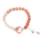 Pulseira Aventurine para mulheres S925 Silver Koi and Lotus Design