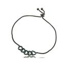 Pulseira Azul Turquesa Entrelaços Ródio Negro