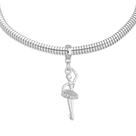 Pulseira Bailarina Berloque Banhado a Prata 925 Pulseira Bailarina Berloque Banhado a Prata 925