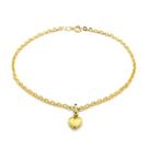 Pulseira Bailarina de Ouro 18k com Berloque Pingente Coração Bracelete Feminino Pulseira Bailarina de Ouro 18k com Berloque Pingente Coração Bracelete Feminino