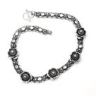 Pulseira Bali Pikun com Rosas Prata 925 Pulseira Bali Pikun com Rosas Prata 925