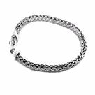 Pulseira Bali Trança Grossa Meia Cana Prata De Lei 925 Masculino 24496