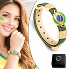 Pulseira Bandeira do Brasil Medalha Copa do Mundo Bracelete Strap