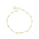 Pulseira Banhada a Ouro 18K Bolinhas 3mm