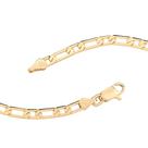 Pulseira banhada a ouro 18k formada por fio alternado Cód. 55109700 TAM 21 Pulseira banhada a ouro 18k formada por fio alternado Cód. 55109700 TAM 21