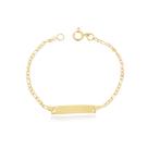 Pulseira Banhada a Ouro 18K Infantil Chapa Lisa