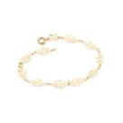 Pulseira banhada a ouro 18k infantil com flores - tam.16 5512341600