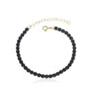 Pulseira Banhada a Ouro 18K Preta 4mm