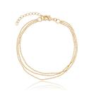 Pulseira Banhada A Ouro 18k Trio De Bolinhas