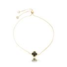 Pulseira Banhada A Ouro Com Chaton Preto Pulseira Banhada A Ouro Com Chaton Preto
