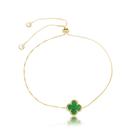 Pulseira Banhada A Ouro Com Chaton Verde Pulseira Banhada A Ouro Com Chaton Verde
