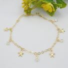 Pulseira Banhada A Ouro Com Estrela Do Mar E Pedra De Zircônia Bijou Art