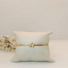 Pulseira Banhada a Ouro Com Flor Texturizada - PLN3