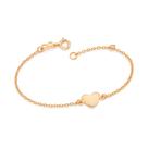 Pulseira Banhada a Ouro Com Pingente Coração Rommanel 552247 Cor:Dourado
