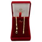 Pulseira Banhada a Ouro Cordão Torcido 18cm
