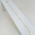 Pulseira Banhada A Ouro Infantil Elo 3x1 Com Pérola Bijou Art