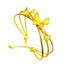 Pulseira banhada a ouro para mulheres Triple Butterfly Open Cuff