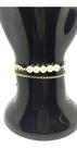 Pulseira Banhada a OuroPremium Elo Duplo Com Pérolas Ouro Pulseira Banhada a OuroPremium Elo Duplo Com Pérolas Ouro