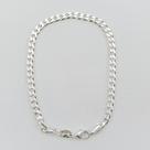 Pulseira Banhada A Prata De Elo Curto Masculina Bijou Art Pulseira Banhada A Prata De Elo Curto Masculina Bijou Art