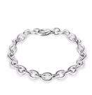 Pulseira Banhada Prata 925 Estilo Corrente Elos 20cm Masculina Feminina Folheada Luxo Resistente