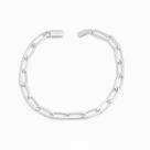 Pulseira Banhada Prata Premium Masculina Legítima 21 cm Grumet