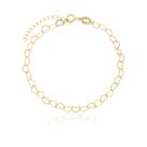 Pulseira Banhado a Ouro 18k Adulto Feminina Coração Dourado Pulseira Banhado a Ouro 18k Adulto Feminina Coração Dourado