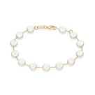 Pulseira banhado ouro 3x 24k 18k e 22k feminina 13 pérolas barrocas rommanel 20cm 18cm 552113