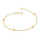 Pulseira banhado ouro 3x 24k 18k e 22k feminina bolinha fio cadeado com globos vazados rommanel 550488 Pulseira banhado ouro 3x 24k 18k e 22k feminina bolinha fio cadeado com globos vazados rommanel 550488