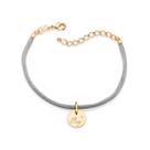 Pulseira banhado ouro 3x 24k 18k e 22k feminina com pingentes berloques cinza pingente paz rommanel 20 cm 16cm 552118