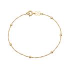 Pulseira banhado ouro 3x 24k 18k e 22k feminina de bolinha cingapura rommanel 18 cm 551203 Pulseira banhado ouro 3x 24k 18k e 22k feminina de bolinha cingapura rommanel 18 cm 551203