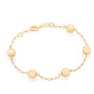 Pulseira banhado ouro 3x 24k 18k e 22k feminina de bolinha rommanel 19cm 550640 Pulseira banhado ouro 3x 24k 18k e 22k feminina de bolinha rommanel 19cm 550640