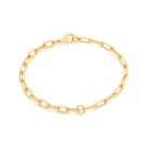 Pulseira banhado ouro 3x 24k 18k e 22k feminina elo cadeado rommanel 551722 Pulseira banhado ouro 3x 24k 18k e 22k feminina elo cadeado rommanel 551722