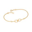 Pulseira banhado ouro 3x 24k 18k e 22k feminina elo português 2 pingentes ferradura rommanel 19 cm 17 cm 552149
