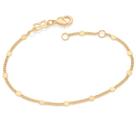 Pulseira banhado ouro 3x 24k 18k e 22k feminina infantil para bebe rommanel elo grumet diamantado 16cm 552023