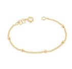 Pulseira banhado ouro 3x 24k 18k e 22k feminina infantil para bebe rommanel formada por bolas 550104