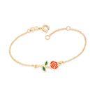 Pulseira banhado ouro 3x 24k 18k e 22k feminina infantil rommanel elo cadeado com pingente flor da bela disney 16 cm 14 cm 552147 Pulseira banhado ouro 3x 24k 18k e 22k feminina infantil rommanel elo cadeado com pingente flor da bela disney 16 cm 14 cm 552147
