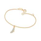 Pulseira banhado ouro 3x 24k 18k e 22k feminina infantil rommanel elo cadeado com pingente sapato princesa cinderela disney 552148