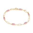 Pulseira banhado ouro 3x 24k 18k e 22k feminina pedra rommanel infantil peças retangular cristais 551617