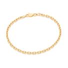 Pulseira banhado ouro 3x 24k 18k e 22k masculina rommanel elo cadeado med 20 cm e 21 cm 551726